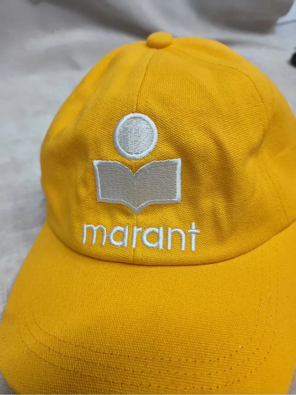 Isabel Marant Yellow Logo Baseball Cap
